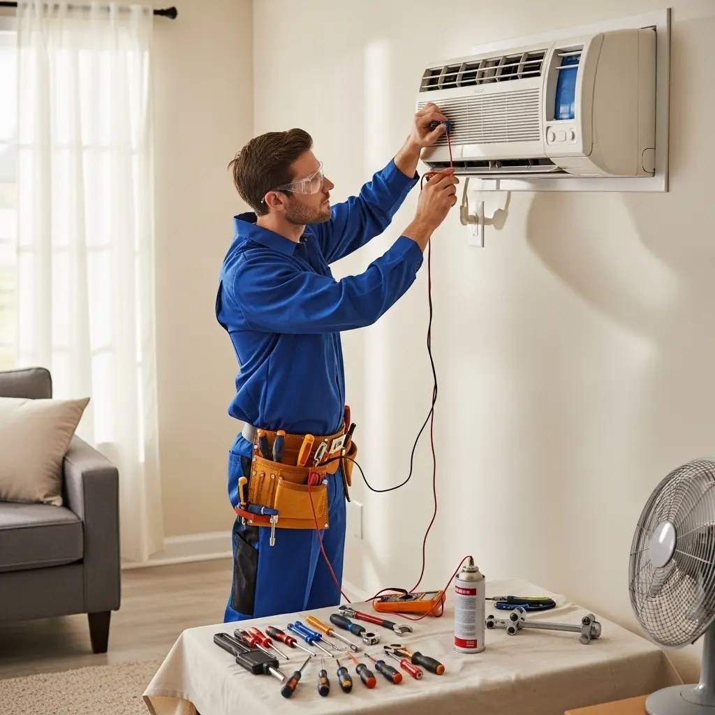 Çubuk Amana Amana klima gaz dolumu ve bakım – Enerji verimliliği artırıldı. - Teknik servis örneği